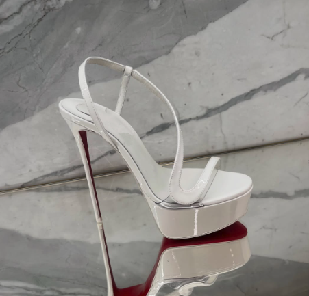 Luxury Lifestyle Shoes - 메탈릭 가죽 플랫폼 스틸레토 샌들 섹시