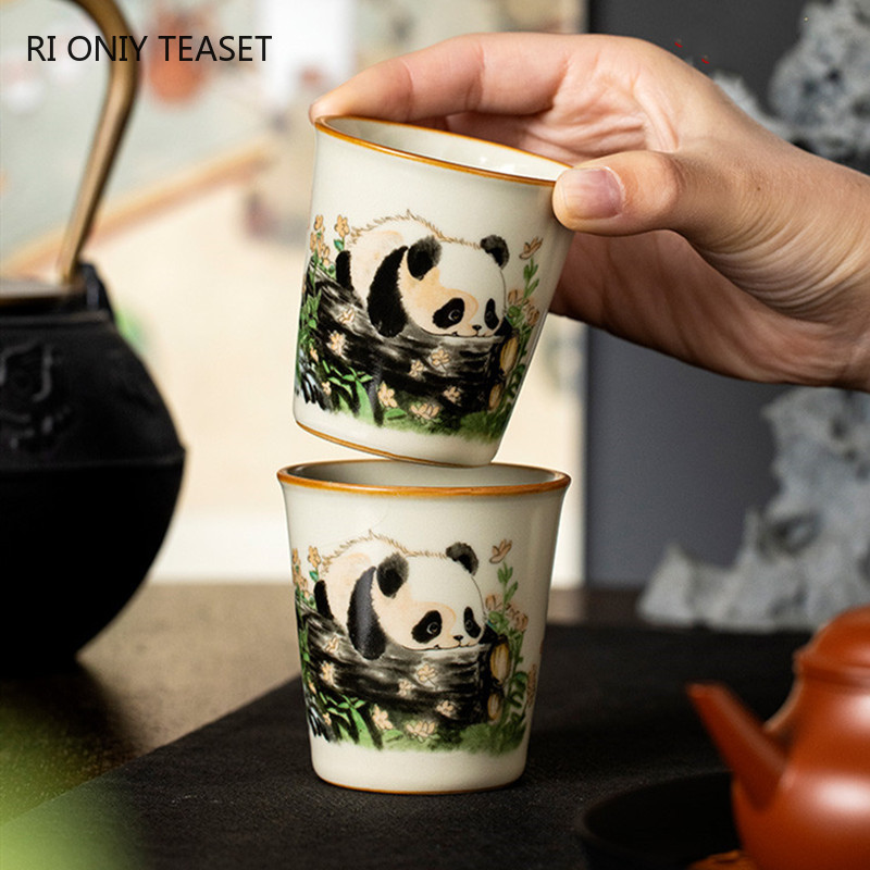 1개 중국 전통 루 가마 도자기 찻잔 수제 귀여운 판다 - Handmade Ceramic Mug 리뷰 및 가격