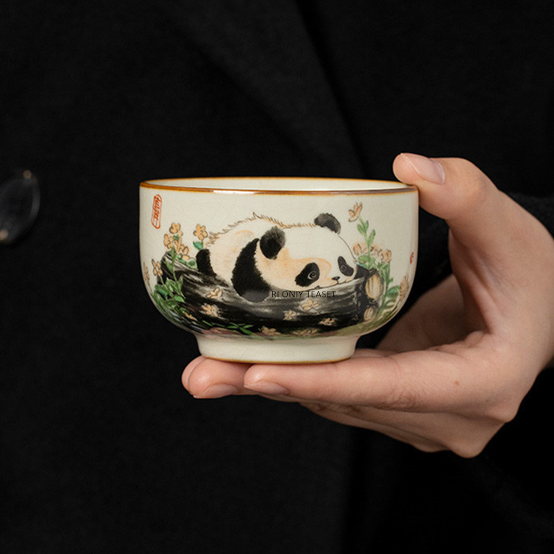 1개 중국 전통 루 가마 도자기 찻잔 수제 귀여운 판다 - Handmade Ceramic Mug 리뷰 및 가격