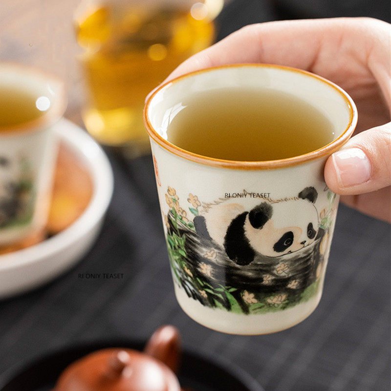 1개 중국 전통 루 가마 도자기 찻잔 수제 귀여운 판다 - Handmade Ceramic Mug 리뷰 및 가격