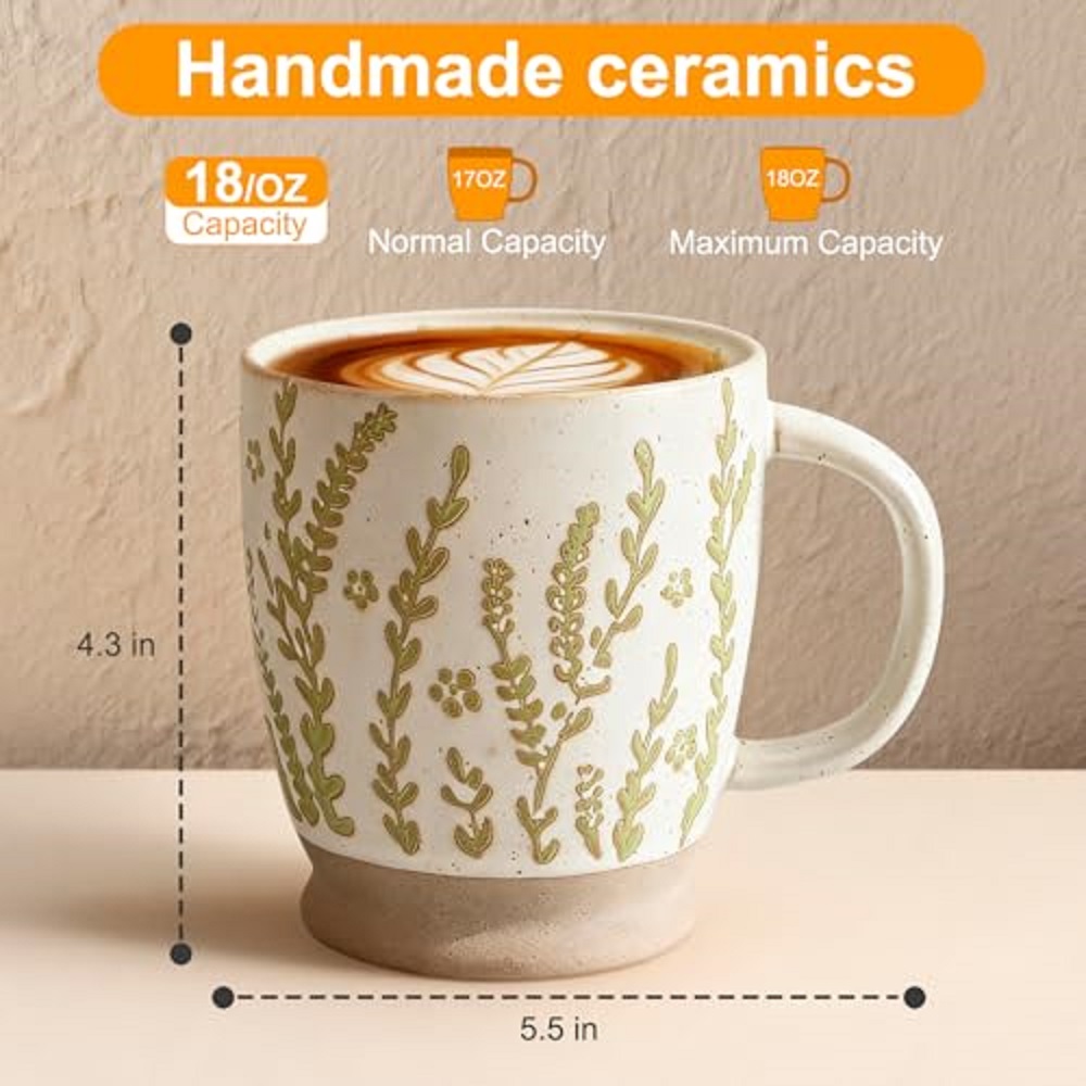 18온스 커피 머그잔 여성, 엄마, 그녀를 위한 선물  - Handmade Ceramic Mug 리뷰 및 가격