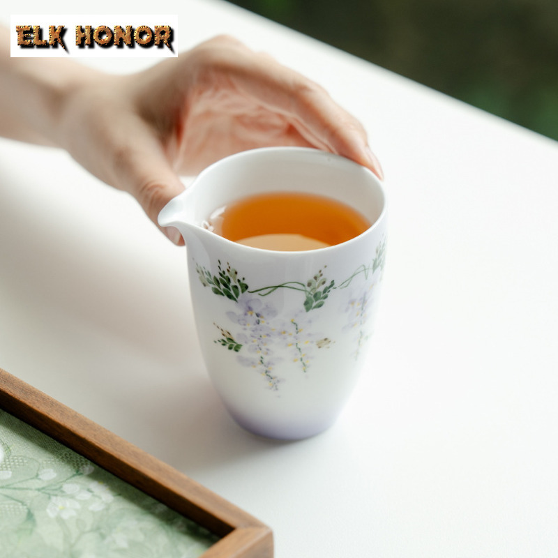 210ml 손으로 그린 ​​Wisteria Flower - Handmade Ceramic Mug 리뷰 및 가격