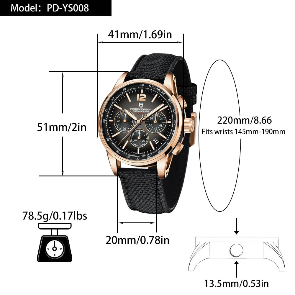 파가니 디자인 신형 남성 시계 41mm 크로노그래프 1 - Luxury Lifestyle Products 리뷰 및 가격