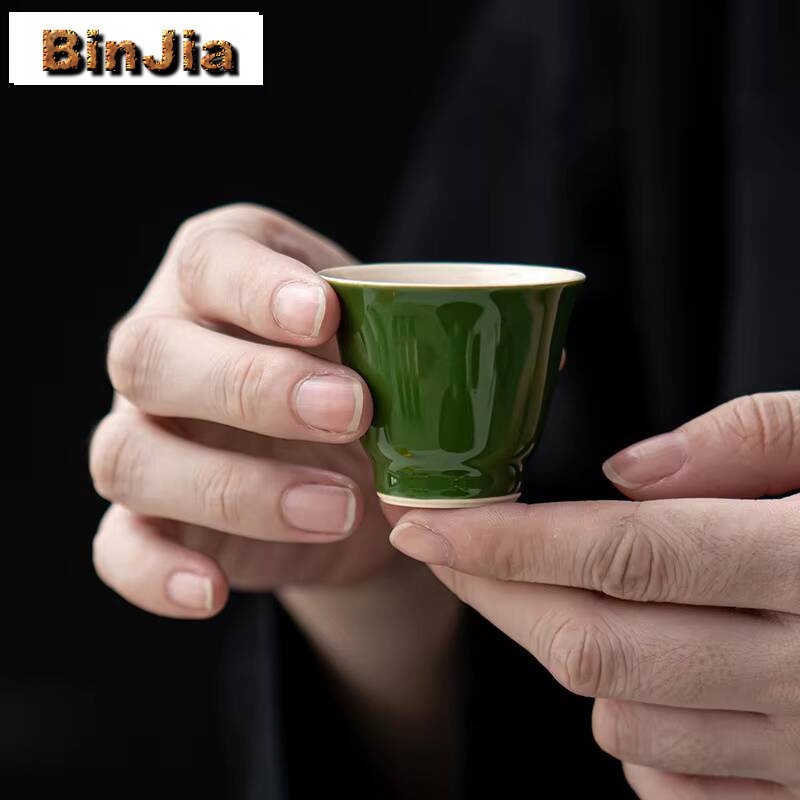 2개 세트 검녹색 수제 컵 가정용 마스터 티 볼 세트  - Handmade Ceramic Mug 리뷰 및 가격